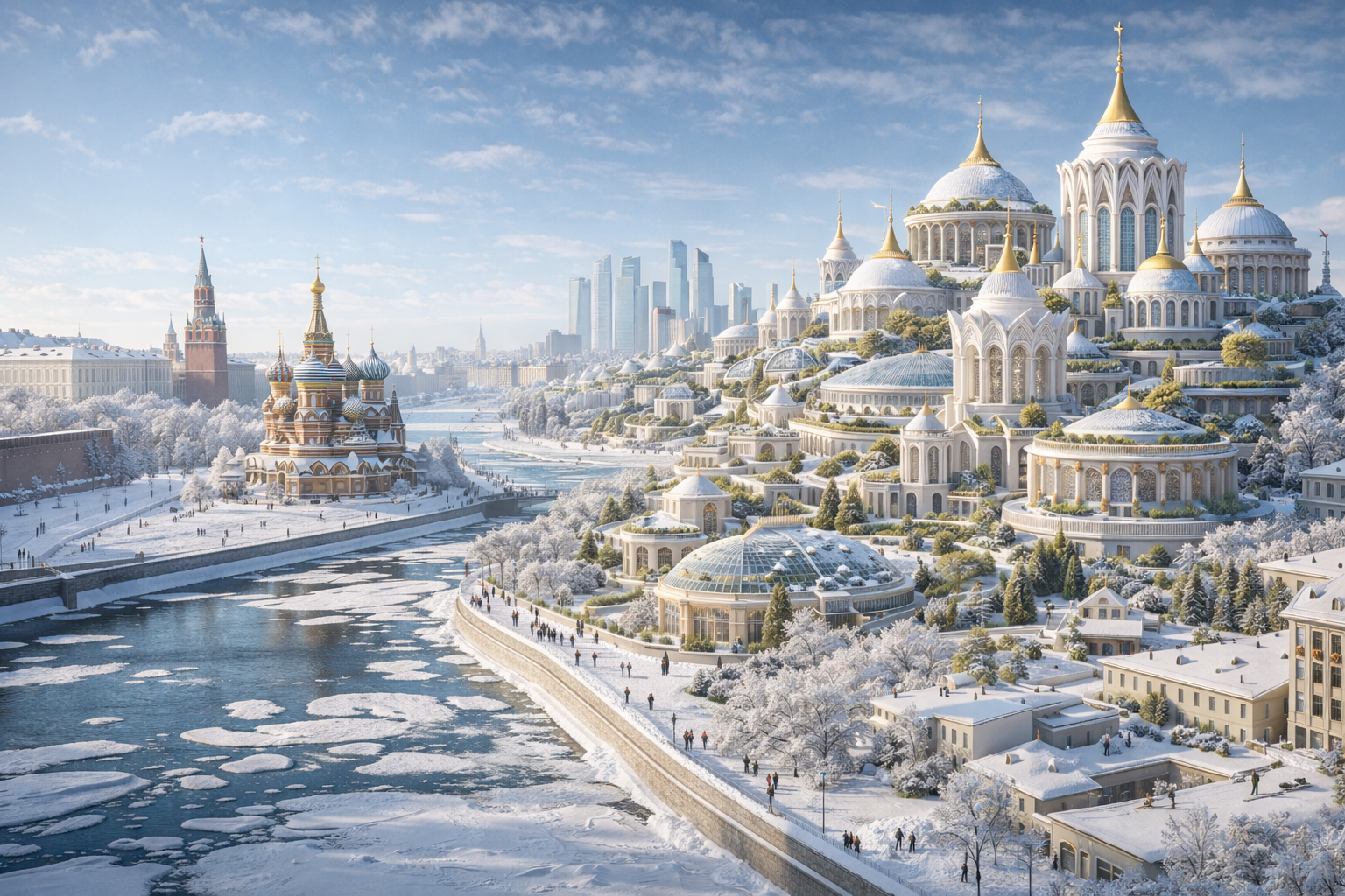 Футуристическая Москва зимой